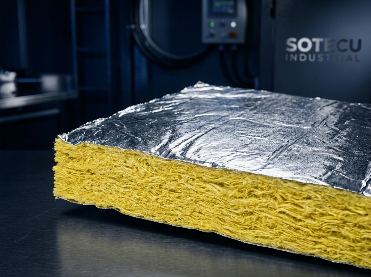 Corte transversal del aislante térmico reflectivo multicapa SOTECU